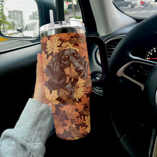 Dog Custom Stanley Quencher 40Oz Stainless Steel Tumbler With Handle - Image 2