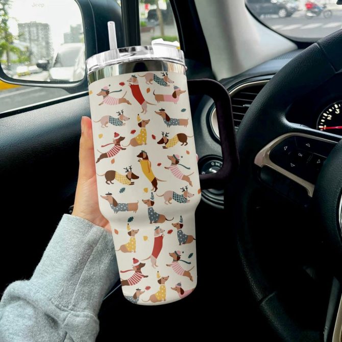 Dog Custom Stanley Quencher 40Oz Stainless Steel Tumbler With Handle - Image 2