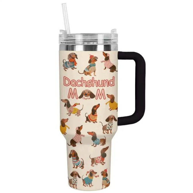 Dog Custom Stanley Quencher 40Oz Stainless Steel Tumbler With Handle - Image 2
