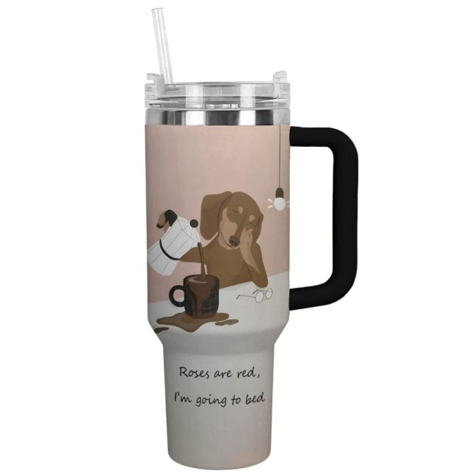 Dog Custom Stanley Quencher 40Oz Stainless Steel Tumbler With Handle - Image 2