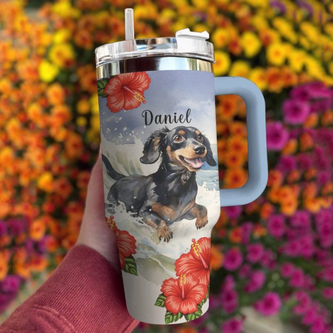 Dog Custom Stanley Quencher 40Oz Stainless Steel Tumbler With Handle - Image 2