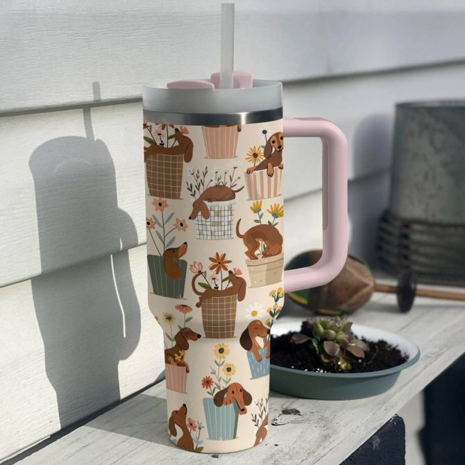 Dog Custom Stanley Quencher 40Oz Stainless Steel Tumbler With Handle - Image 2