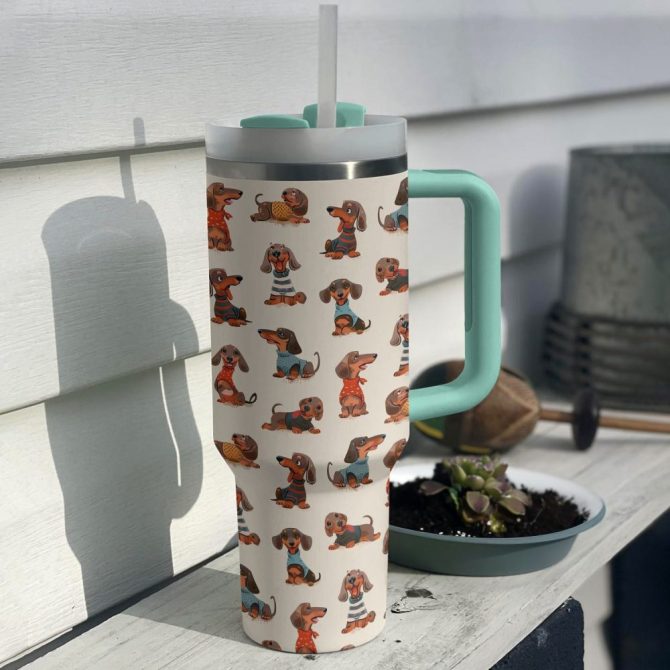 Dog Custom Stanley Quencher 40Oz Stainless Steel Tumbler With Handle - Image 7