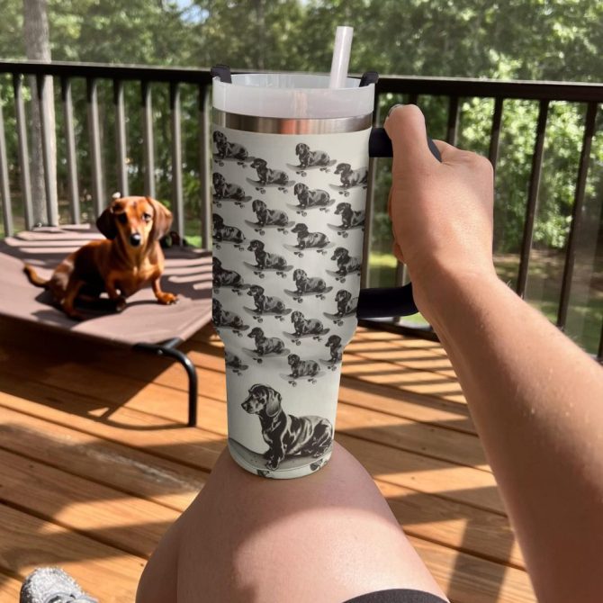 Dog Custom Stanley Quencher 40Oz Stainless Steel Tumbler With Handle - Image 2