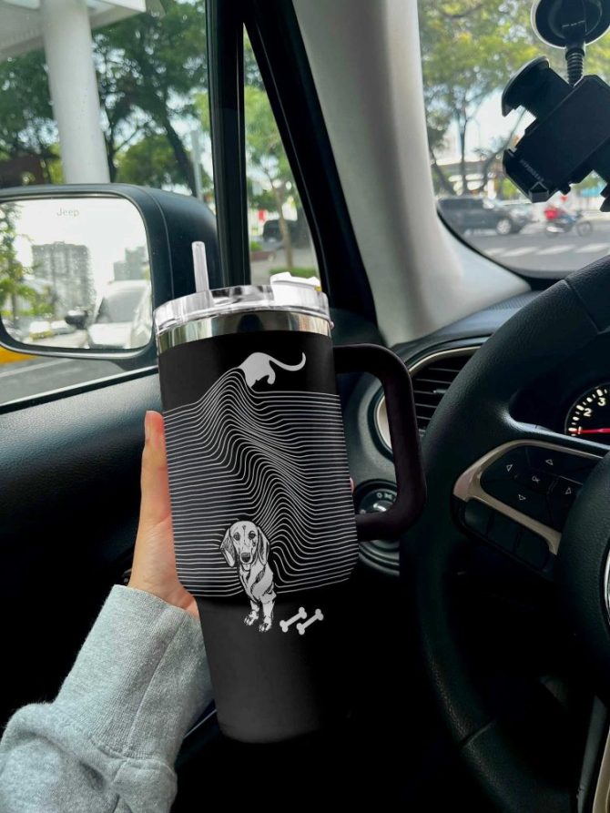 Dog Custom Stanley Quencher 40Oz Stainless Steel Tumbler With Handle - Image 2