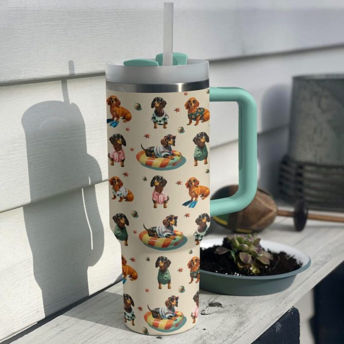 Dog Custom Stanley Quencher 40Oz Stainless Steel Tumbler With Handle - Image 9