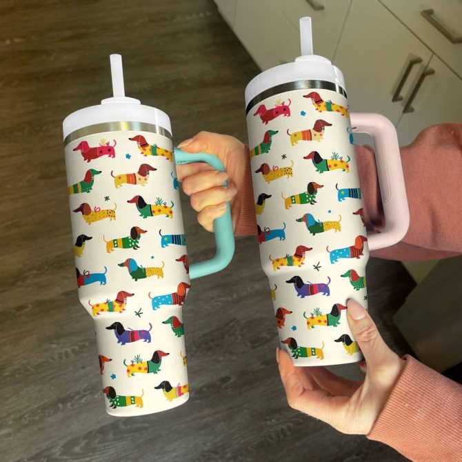 Dog Custom Stanley Quencher 40Oz Stainless Steel Tumbler With Handle - Image 4