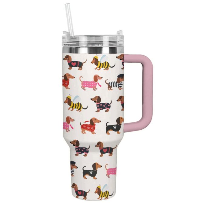 Dog Custom Stanley Quencher 40Oz Stainless Steel Tumbler With Handle - Image 2