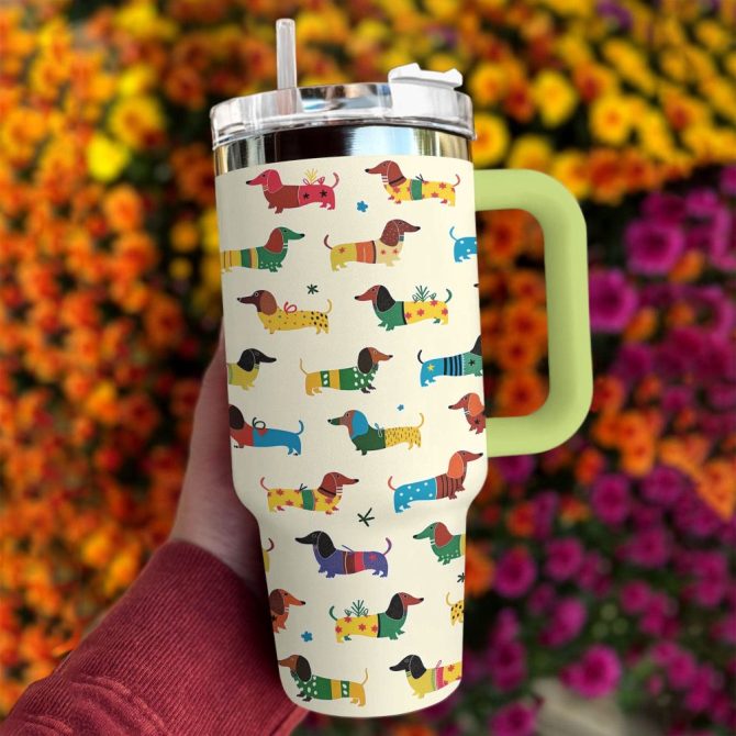 Dog Custom Stanley Quencher 40Oz Stainless Steel Tumbler With Handle - Image 2