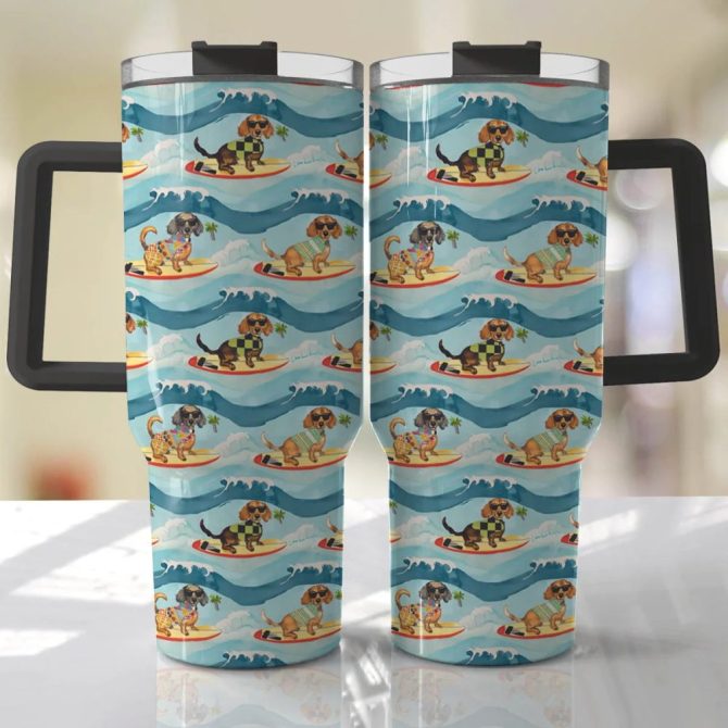 Dog Custom Stanley Quencher 40Oz Stainless Steel Tumbler With Handle - Image 2