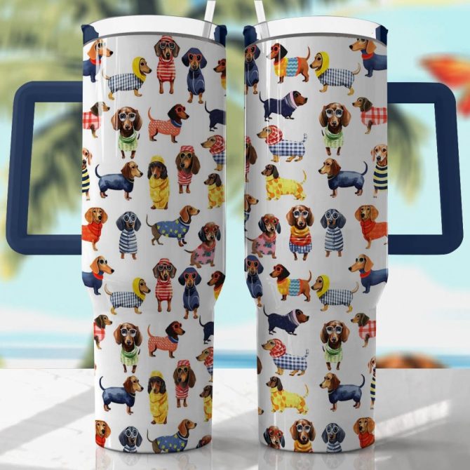 Dog Custom Stanley Quencher 40Oz Stainless Steel Tumbler With Handle - Image 2