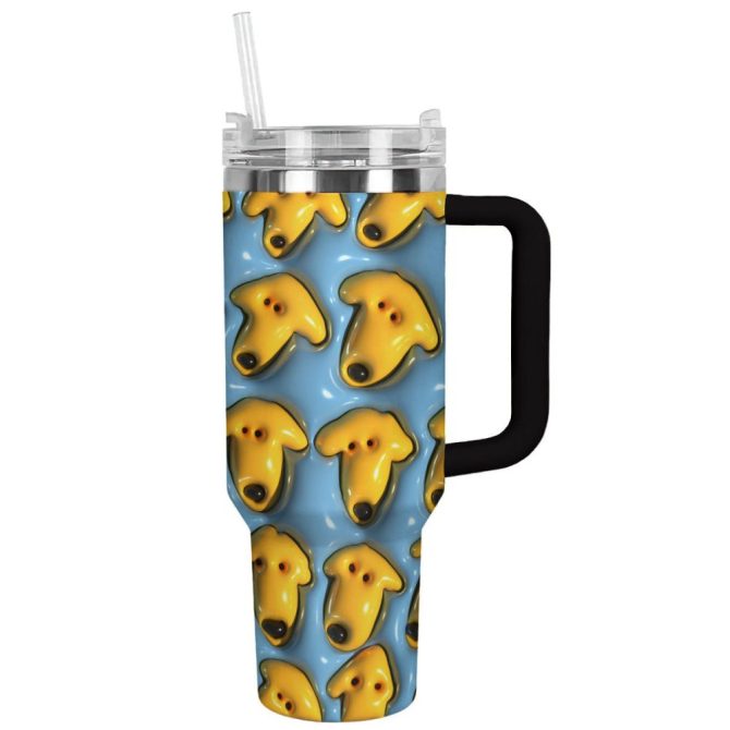 Dog Custom Stanley Quencher 40Oz Stainless Steel Tumbler With Handle - Image 2