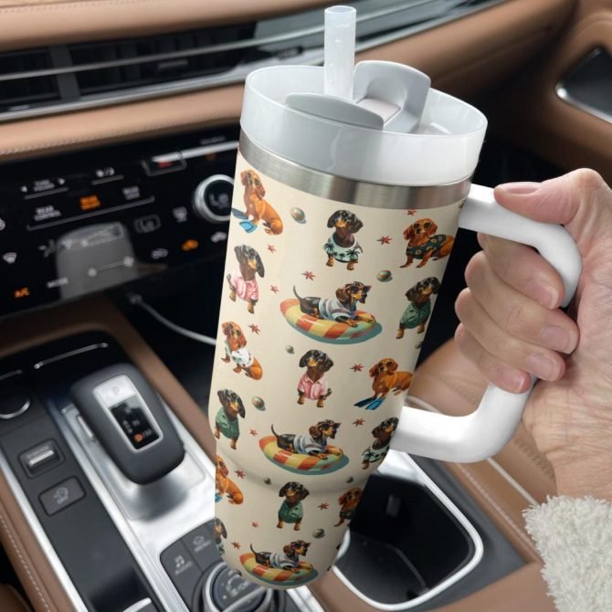 Dog Custom Stanley Quencher 40Oz Stainless Steel Tumbler With Handle - Image 2