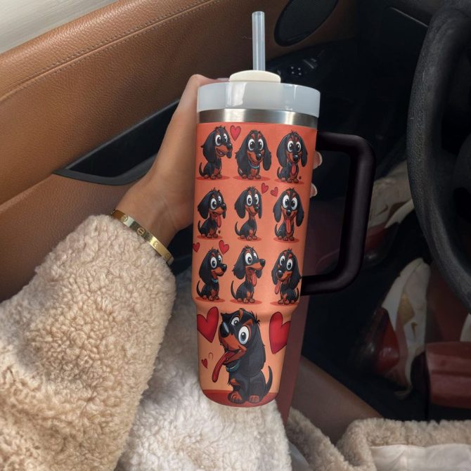 Dog Custom Stanley Quencher 40Oz Stainless Steel Tumbler With Handle - Image 6