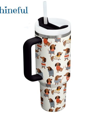 Dog Custom Stanley Quencher 40Oz Stainless Steel Tumbler With Handle
