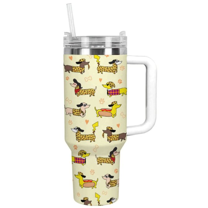 Dog Custom Stanley Quencher 40Oz Stainless Steel Tumbler With Handle - Image 2