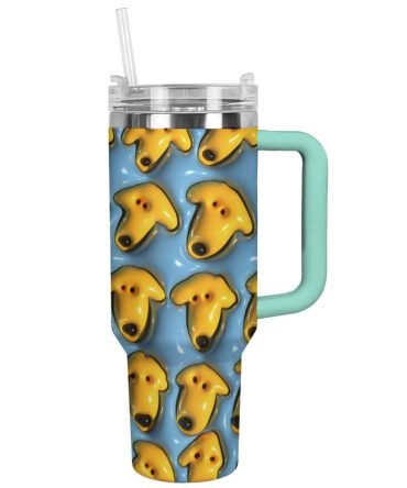Dog Custom Stanley Quencher 40Oz Stainless Steel Tumbler With Handle