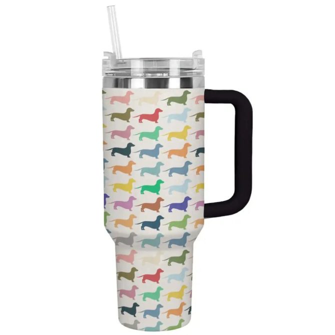 Dog Custom Stanley Quencher 40Oz Stainless Steel Tumbler With Handle - Image 2