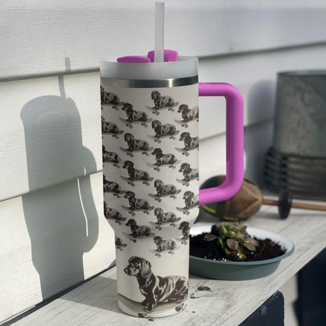 Dog Custom Stanley Quencher 40Oz Stainless Steel Tumbler With Handle - Image 6