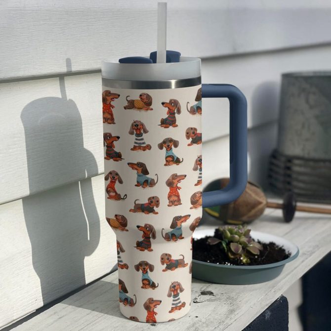 Dog Custom Stanley Quencher 40Oz Stainless Steel Tumbler With Handle - Image 9