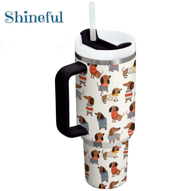 Dog Custom Stanley Quencher 40Oz Stainless Steel Tumbler With Handle - Image 2