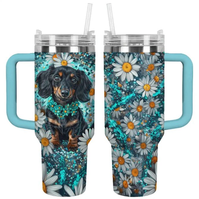 Dog Custom Stanley Quencher 40Oz Stainless Steel Tumbler With Handle - Image 2