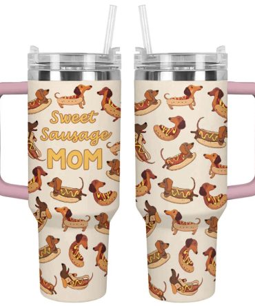 Dog Custom Stanley Quencher 40Oz Stainless Steel Tumbler With Handle