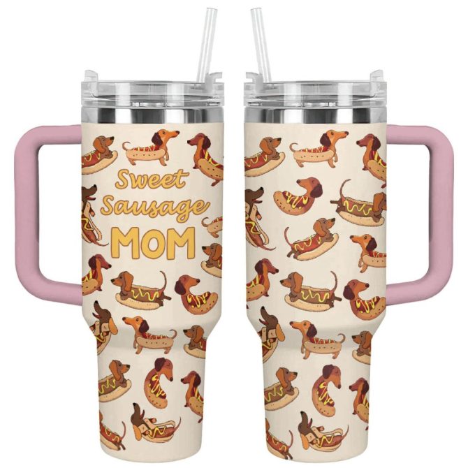 Dog Custom Stanley Quencher 40Oz Stainless Steel Tumbler With Handle