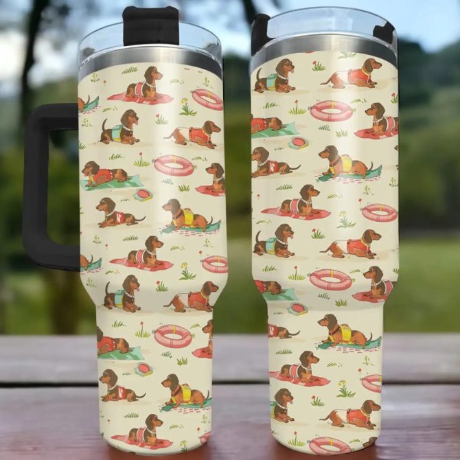Dog Custom Stanley Quencher 40Oz Stainless Steel Tumbler With Handle - Image 2