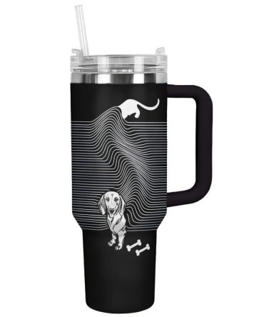 Dog Custom Stanley Quencher 40Oz Stainless Steel Tumbler With Handle