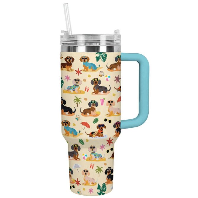 Dog Custom Stanley Quencher 40Oz Stainless Steel Tumbler With Handle - Image 8