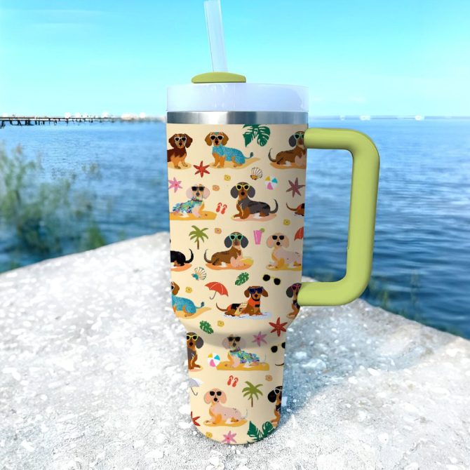 Dog Custom Stanley Quencher 40Oz Stainless Steel Tumbler With Handle - Image 2