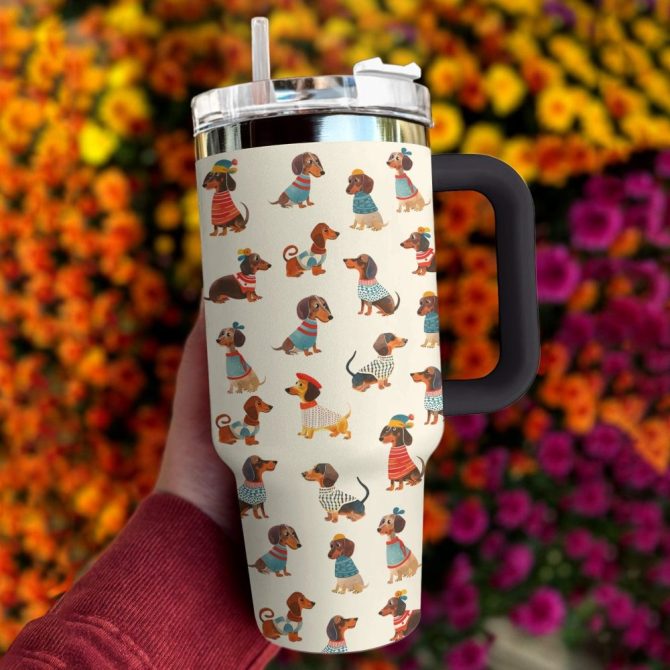 Dog Custom Stanley Quencher 40Oz Stainless Steel Tumbler With Handle - Image 2