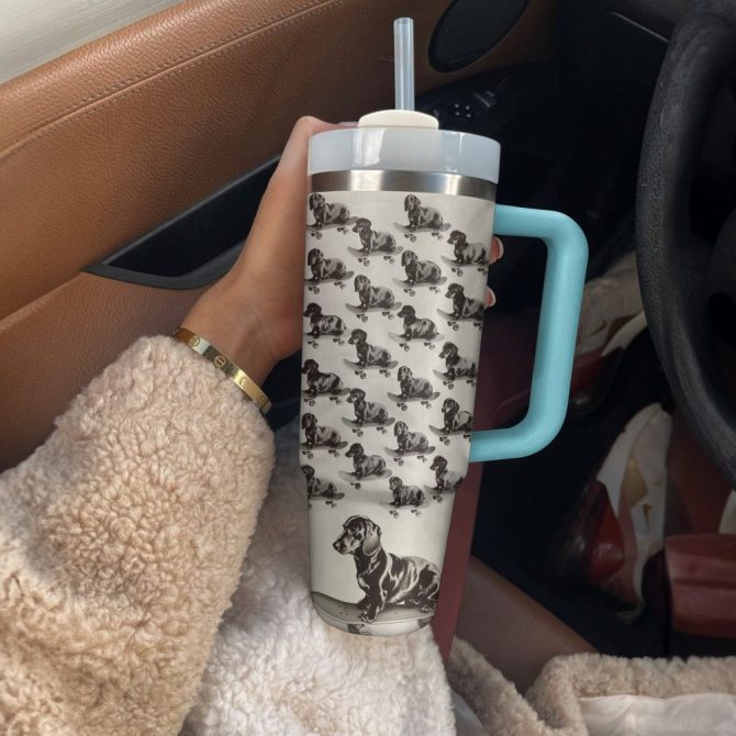 Dog Custom Stanley Quencher 40Oz Stainless Steel Tumbler With Handle - Image 4