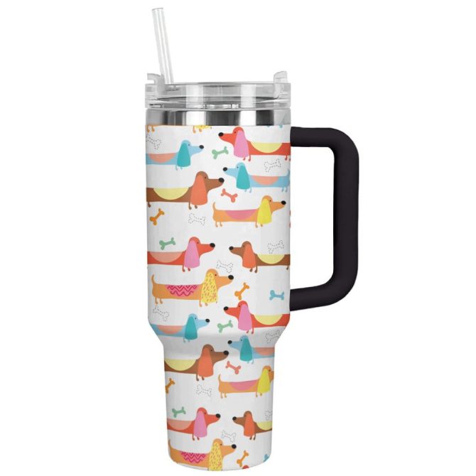 Dog Custom Stanley Quencher 40Oz Stainless Steel Tumbler With Handle - Image 2