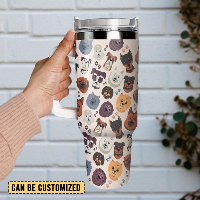 Dog Lovers Custom Stanley Quencher 40Oz Stainless Steel Tumbler With Handle - Image 3
