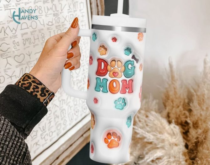 Dog Mom Custom Stanley Quencher 40Oz Stainless Steel Tumbler - Image 10