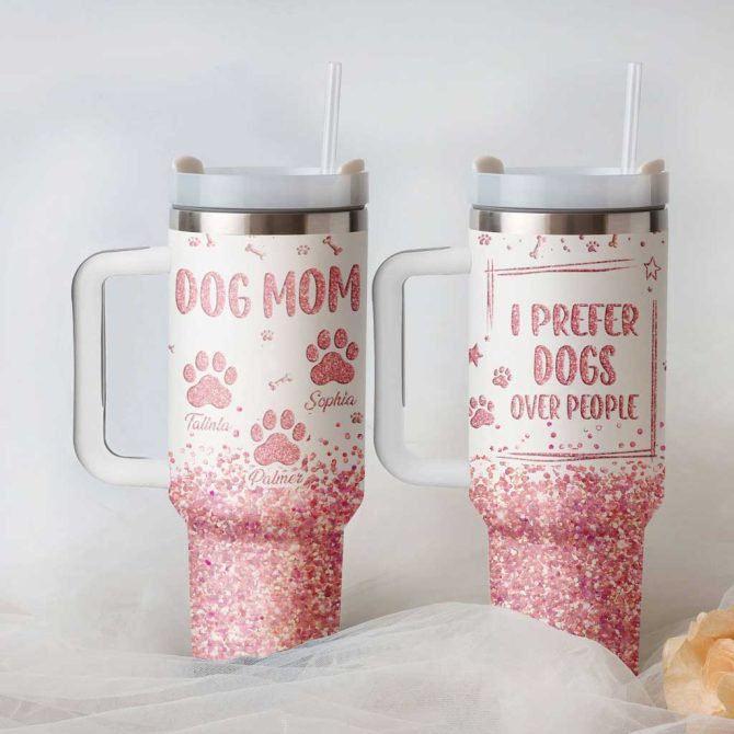 Dog Mom Custom Stanley Quencher 40Oz Stainless Steel Tumbler - Image 3
