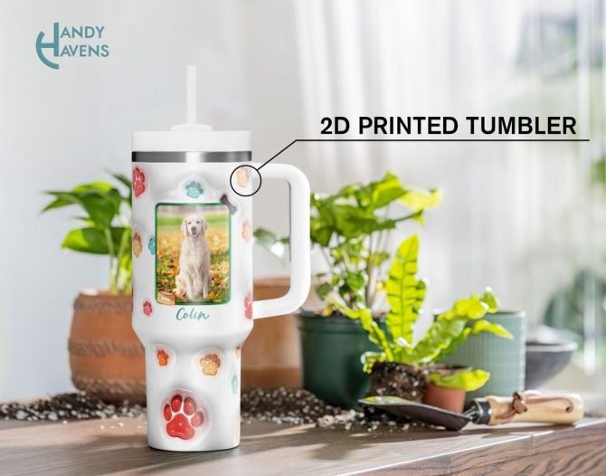Dog Mom Custom Stanley Quencher 40Oz Stainless Steel Tumbler - Image 3