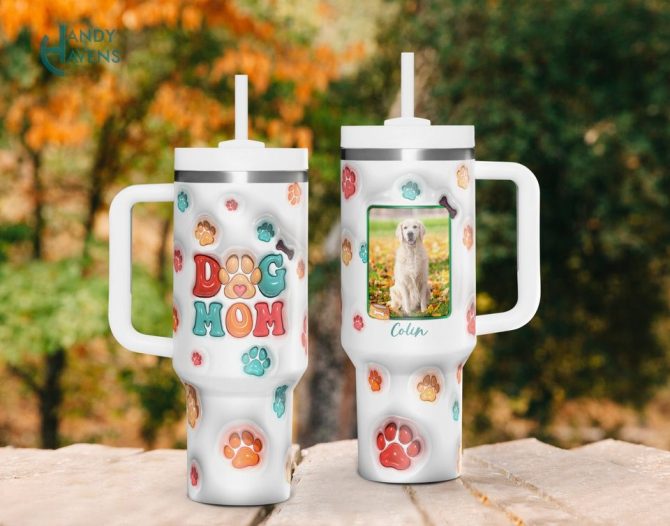 Dog Mom Custom Stanley Quencher 40Oz Stainless Steel Tumbler - Image 8