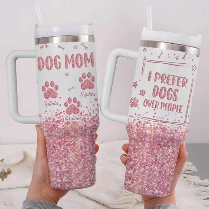 Dog Mom Custom Stanley Quencher 40Oz Stainless Steel Tumbler