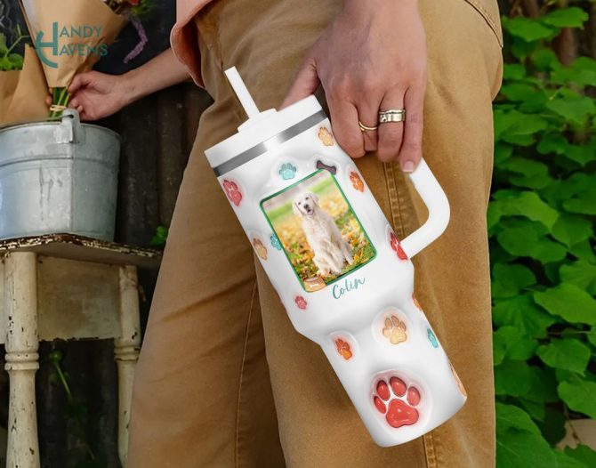Dog Mom Custom Stanley Quencher 40Oz Stainless Steel Tumbler - Image 7