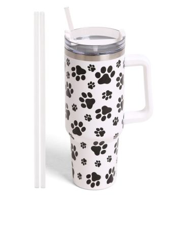 Dog Paw Custom Stanley Quencher 40Oz Stainless Steel Tumbler