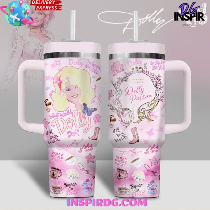 Dolly Parton Music Custom Stanley Quencher 40Oz Stainless Steel Tumbler