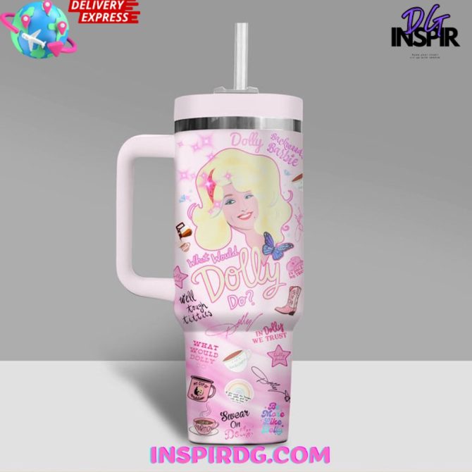 Dolly Parton Music Custom Stanley Quencher 40Oz Stainless Steel Tumbler - Image 2