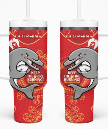 Dolphins Naidoc Week Nrl Custom Stanley Quencher 40Oz Stainless Steel Tumbler