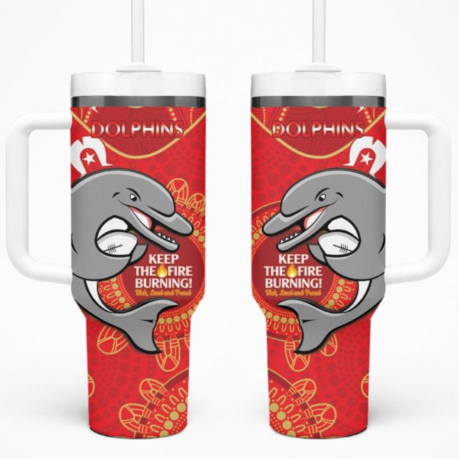 Dolphins Naidoc Week Nrl Custom Stanley Quencher 40Oz Stainless Steel Tumbler