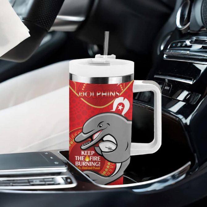 Dolphins Naidoc Week Nrl Custom Stanley Quencher 40Oz Stainless Steel Tumbler - Image 9