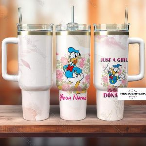 Donald Duck Cartoon Custom Stanley Quencher 40Oz Stainless Steel Tumbler