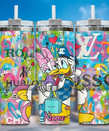 Donald Duck Cartoon Custom Stanley Quencher 40Oz Stainless Steel Tumbler With Handle